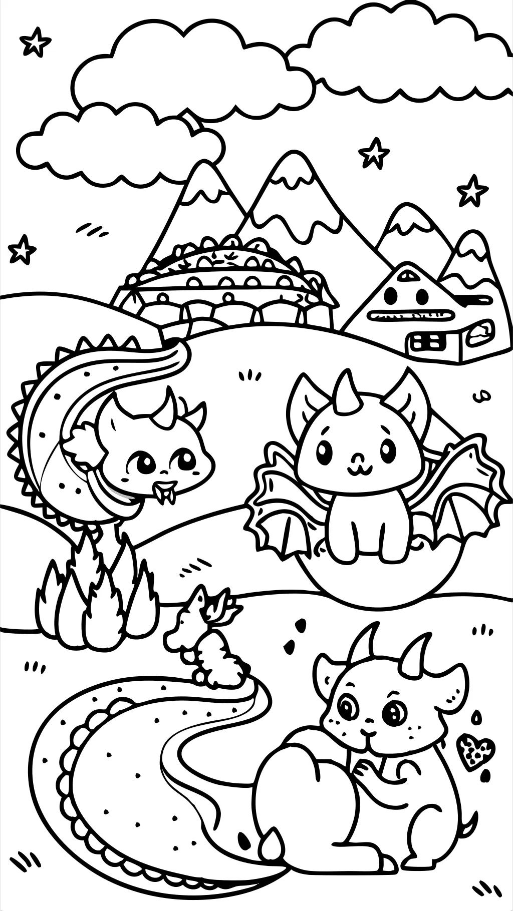 dragons love tacos coloring pages